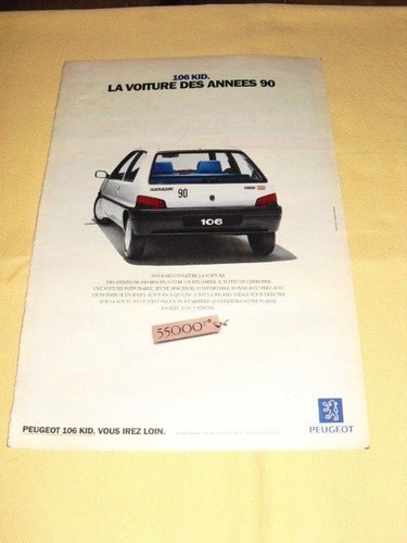 Peugeot 106 kid - kid, publicité