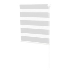 Store enrouleur zébré jour nuit 50 x 150 cm blanc