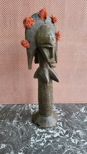 Statue bois cuivre - statue, en