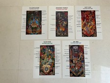 RARE LOT de 5 shooting maps de FLIPPER WMS BALLY originaux d'époque 90