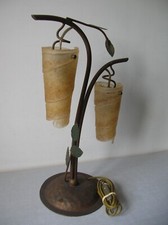 Ancienne lampe 2 feux feuilles