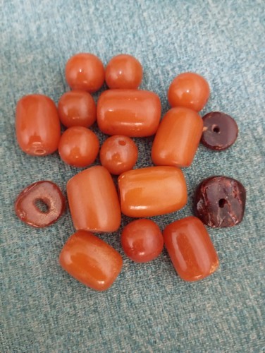 Collier ancien ambre caramel
