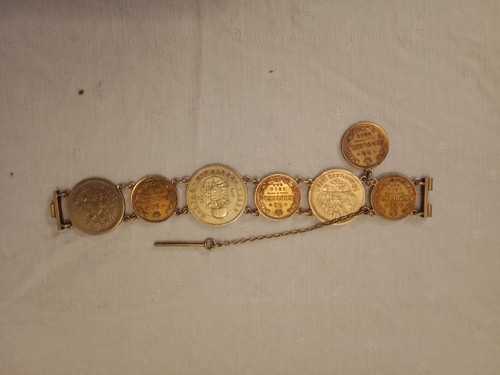 Argent bracelet pièces - bracelet,