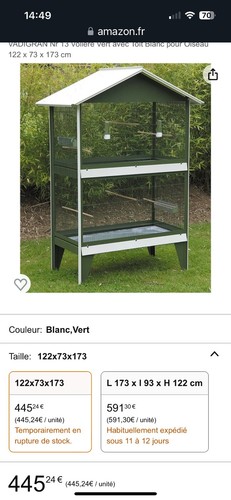 Volière oiseaux sur roue - roue, xl