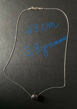 collier or blanc hematite or