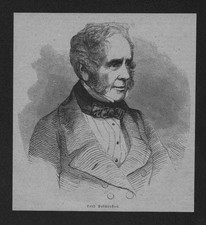 1865 - Portrait Du Lord Palmerston Premier Ministre Gravure Sur Bois