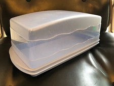 ⭕ Tupperware boite hermétique pour les gâteaux cake bleu TBE
