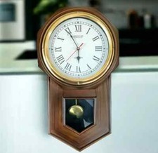 Ancienne pendule murale horloge grande taille pour bureau à domicile décorati...