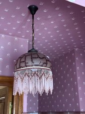 Lustre opaline et pampilles