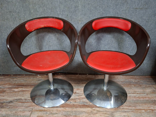 Paire fauteuils pivotants - de,