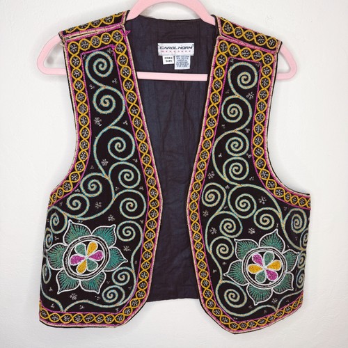 Vintage carol horn embroidered - horn,