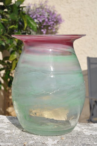 Vase ancien verre signe murano - verre,