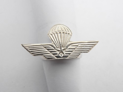 Parachutiste bague en argent - :,