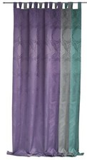 Tentures Doubles Rideaux Angelina Opaque B / H 140x245 CM Boucles Sans Ruban de
