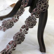 Café Floral Bordure Dentelle Fil Broderie Fleur Serviettage Dor DIY Artisanat