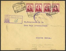 Espagne Courrier De La République Espagnole Certifié Botte