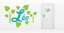 Sticker Chambre Enfant -Thème Nature -Prénom au choix - Diverses Couleurs - 30cm