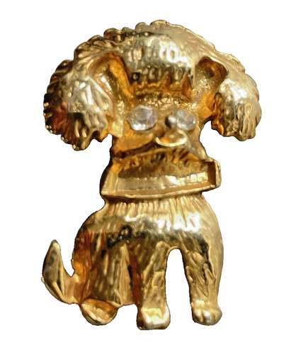 Broche fantaisie vintage chien - broche,