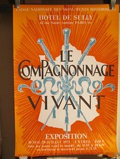 AFFICHE ANCIENNE COMPAGNONNAGE  EXPOSITION