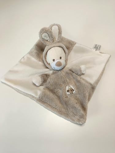 Doudou carré ours capuche - doudou,