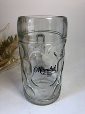 Très grande chope à bière en verre 1L - Mannlich Austria