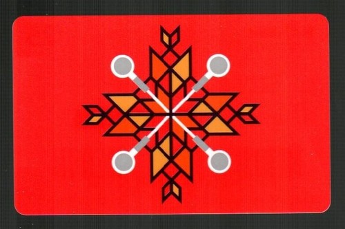 Itunes earbud snowflake red - earbud,