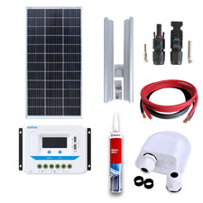 Kit photovoltaïque panneau solaire monocristallin 100W motorhome contrôleur PWM