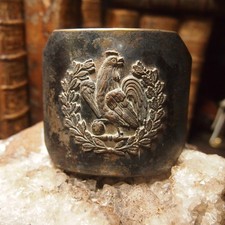 CUIVRERIE MILITAIRE GROSSE PLAQUE DE CEINTURON OFFICIER SUP INFANTERIE  1830