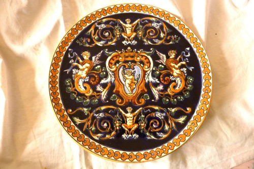 Plat faïence gien - plat, en