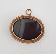 Petit Cadre laiton ovale horizontal LOUIS XVI époque NAPOLEON 3