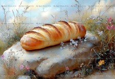 BAGUETTE ON MEADOW ART PRINT