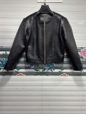 Manteau basique femme en cuir