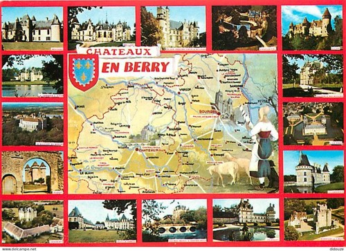 Carte postale indre - carte, 36