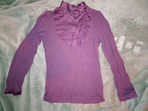 Chemise violet soie - chemise,