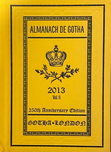 Almanach gotha 2013 - almanach,