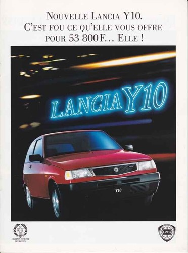 Catalogue brochure lancia y10 - catalogue,