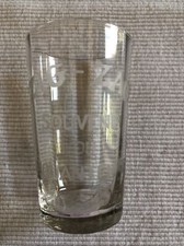 verre ancien gravé ZIG ZAG