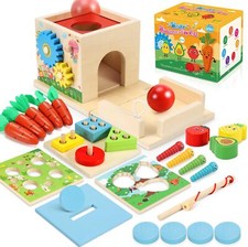 Jeux Montessori 1An 2 Ans Bois | Jouet de Chute de Balle Jeux Bebe 1 an 2 3 A...
