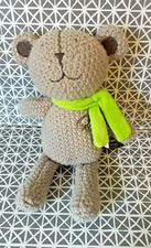 Doudou peluche ours laine