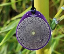 Pendentif OM Cymatique 528 Hz violet, fréquences sacrées