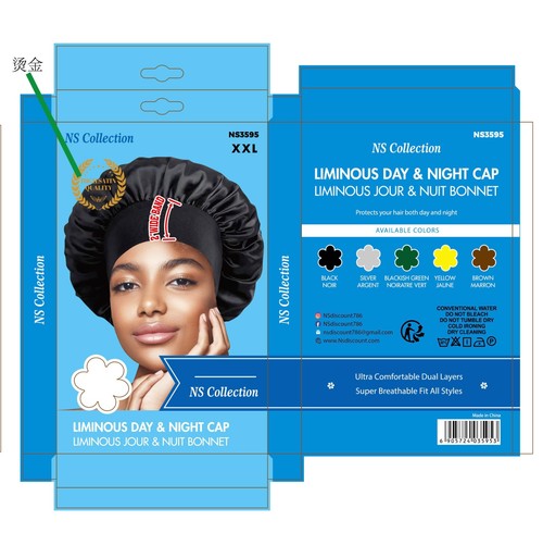 Bonnet satin jour nuit pour - bonnet,