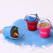  6 Pcs Adorable Mini Seau De Plage Miniatures De Jardin Figurine Micro Paysage