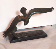 ART DECO BRONZE BIRD IN FLIGHT