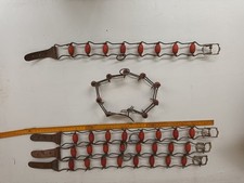 - COLLIER de MOLOSSE BOULES  BOIS PIC METAL & CUIR COLLECTION CHIEN  NEUF STOCK 