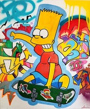 Tableau Street Art sur toile "Street Bart" de l'artiste CaronArt