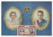 MONACO CARTE POSTALE MAXIMUM 1ER JOUR - MARIAGE PRINCIER 19/04/56 YT 477