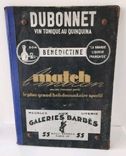 Ancien Très Grand porte menu Dubonnet Bénédictine Dunlop Mathis Galeries Barbés 