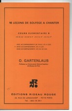 16 leçons de solfège à chanter cours élémentaire B GARTENLAUB
