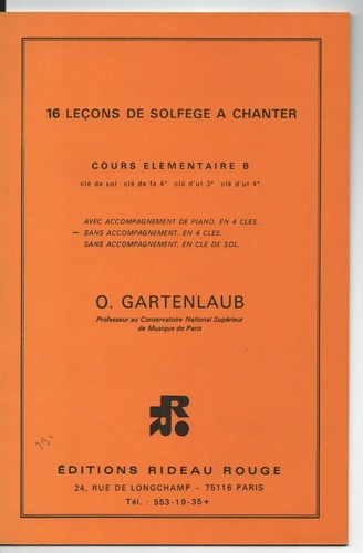Leçons solfège à - 16,
