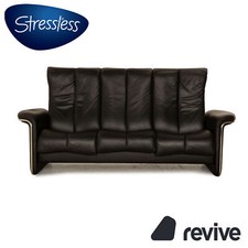 Stressless Soul Cuir Canapé Trois Places Noir Fonction Manuelle
